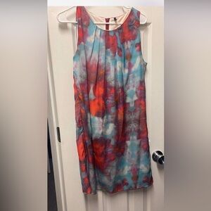 Blue and red colorful dress for women